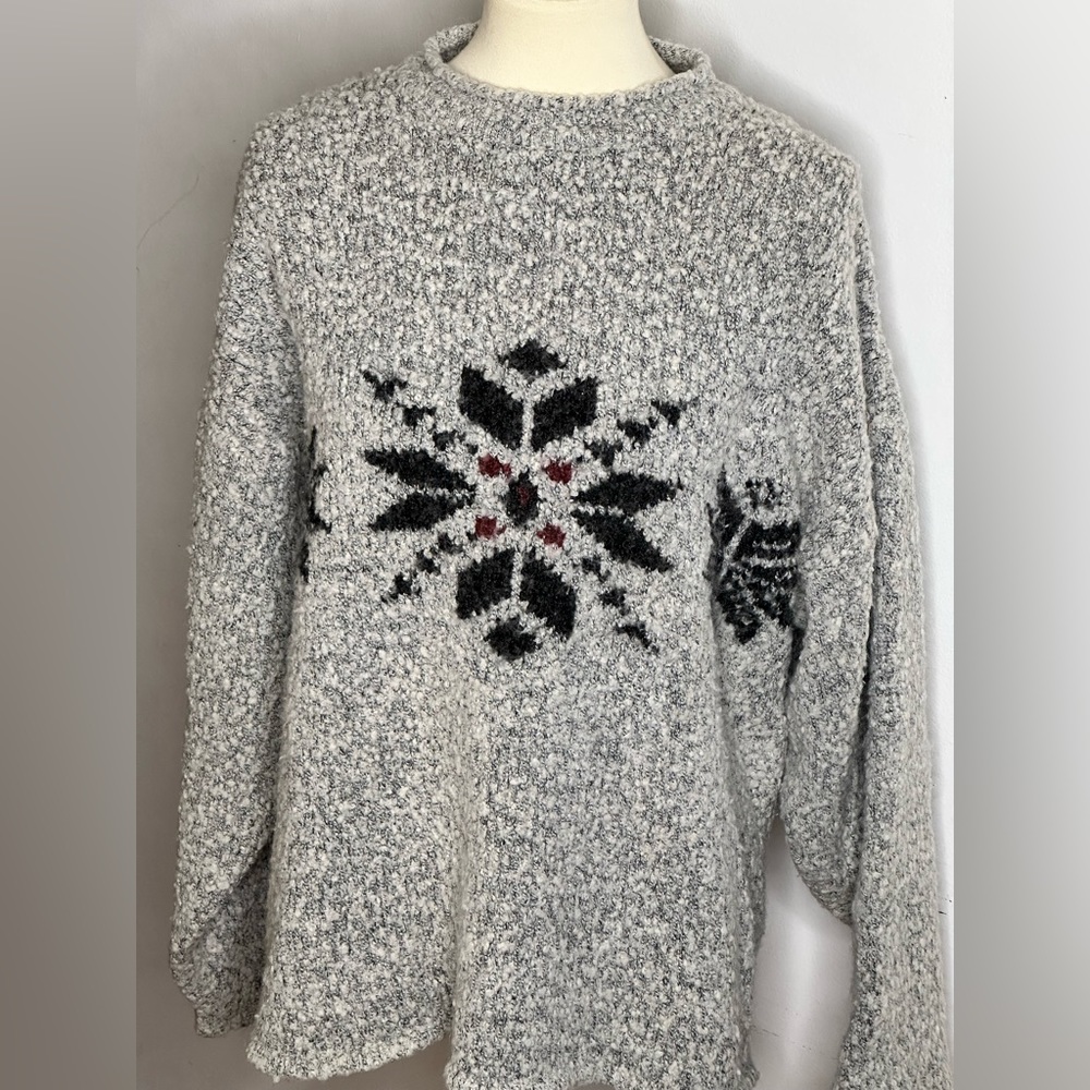 Vintage Concrete Snowflake Oversized Sweater
